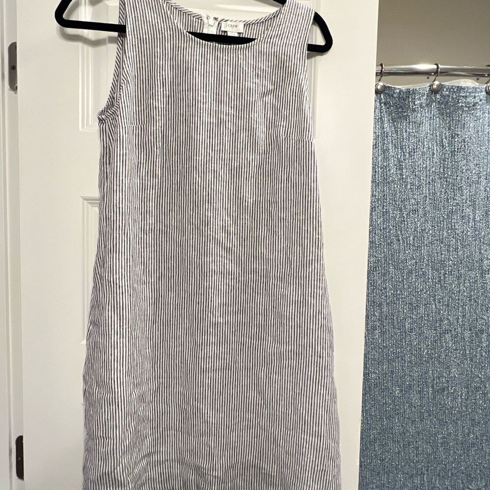 J. Crew Gray Sleeveless Sheath Dress